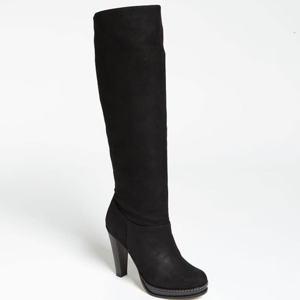 ***SOLD*** Cole Haan Nola Slouch Boots Chestnut Nubuck - Picture 8 of 14